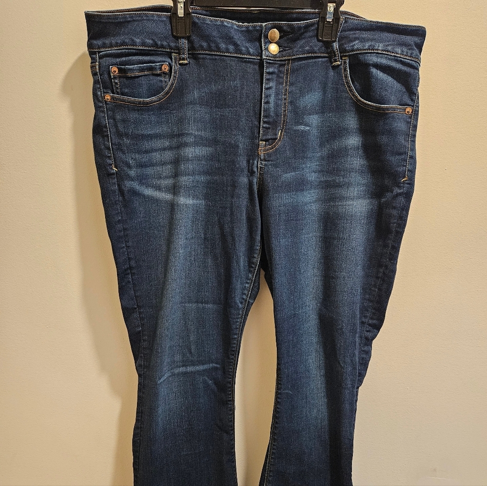 American Eagle Artist Flare Dark Blue Womens Jeans Size 20
